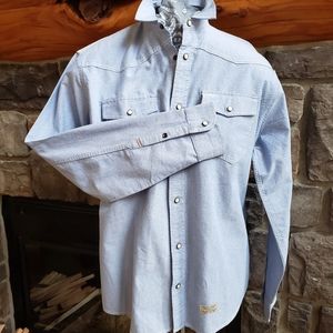 Jack South London pearl snap button western style shirt XXL